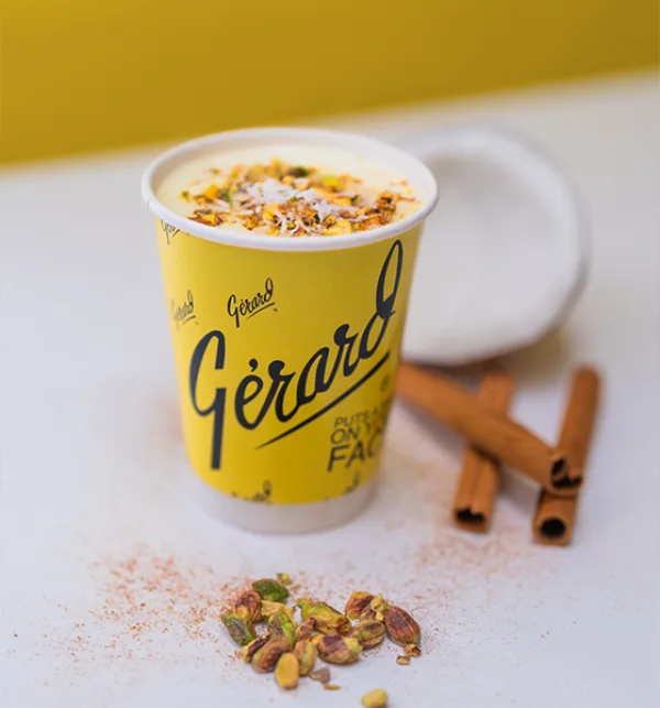 Traditional Sahlab drink served warm