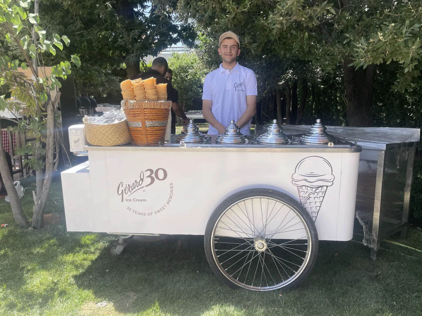 Gerard Ice Cream catering setup at an event